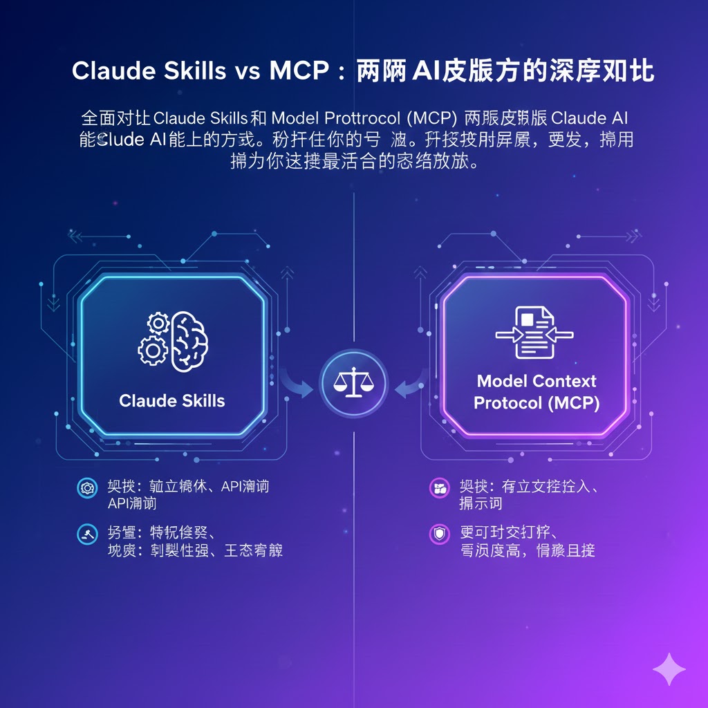 Claude Skills vs MCP: In-Depth Comparison of Two AI Extension Methods