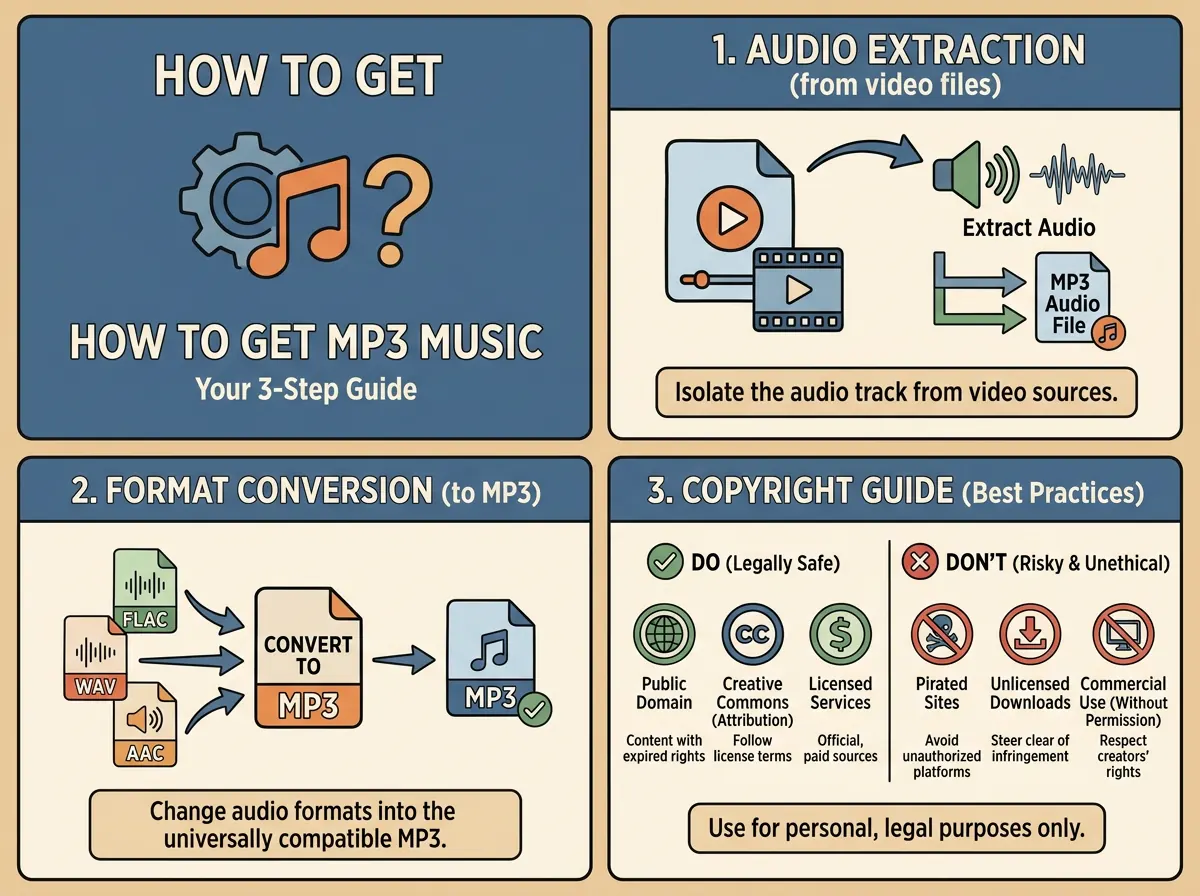 How to get MP3 music by extracting and converting audio